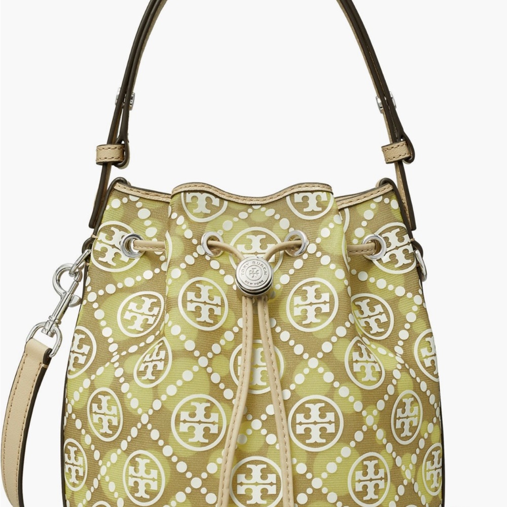 Tory Burch T-Monogram Mesh Dot Bucket Bag